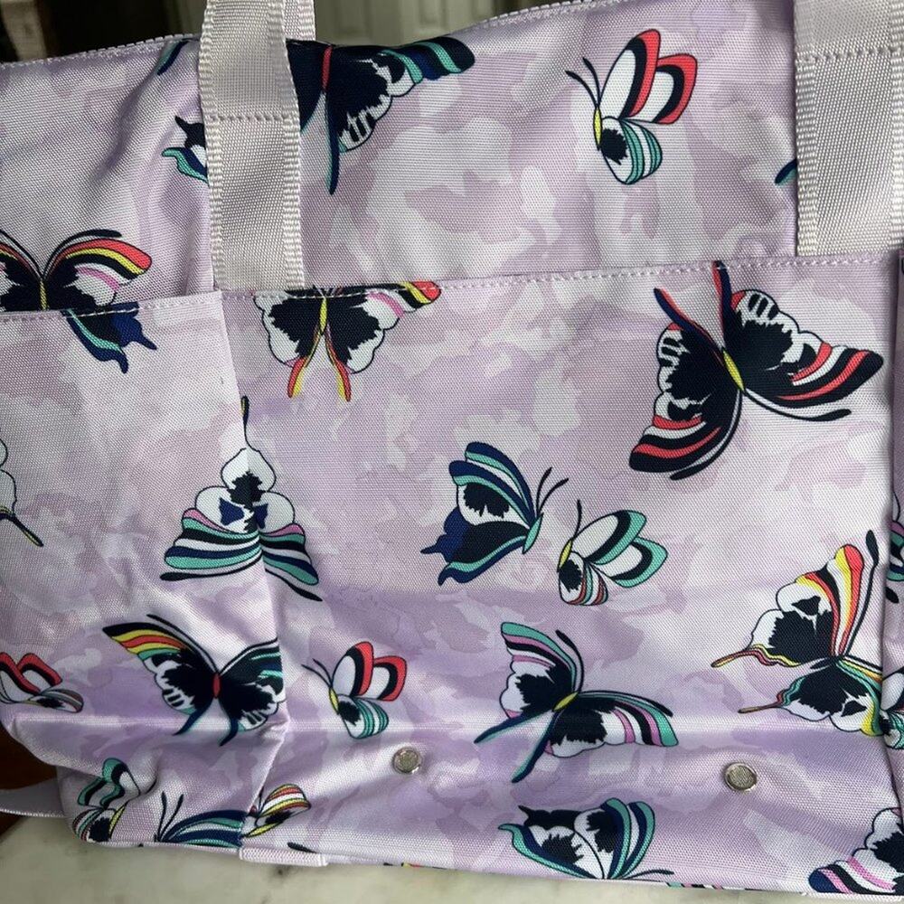 Vera Bradley ReActive Tote in Lavender Butterfly - Picture 4 of 11